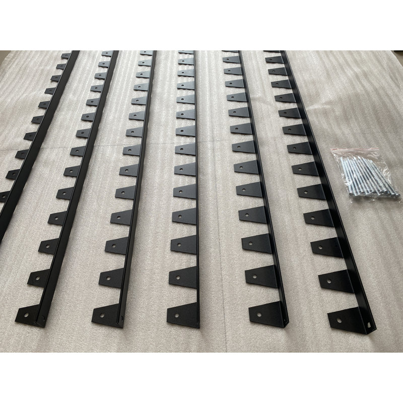 40" X 2" X 2" Stainless Steel Garden Edging Complete Set With Included Installation Nails, No-dig Landscape Edging Kit, Black