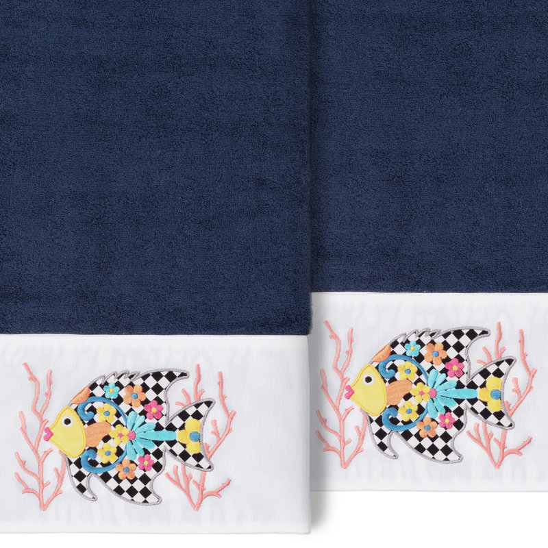 FELIZ Midweight Bath Towel, Midnight Blue