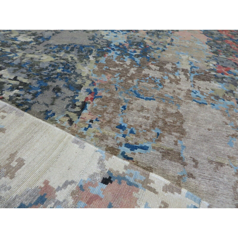 Tapis de zone one-of-kind noué la gris 8 pi 1 po x 10 pi 1 po