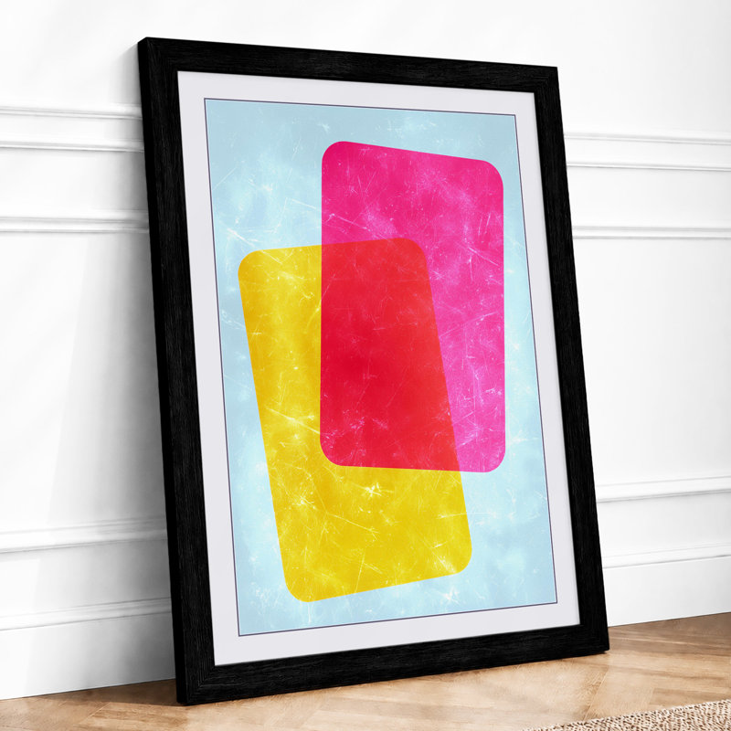 Chromatic Forms Mid-Century - Single Picture Frame Print, A1 - 84.1 x 59.4 cm, Black