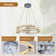 3 - Light Crystal Dimmable LED Geometric Chandelier