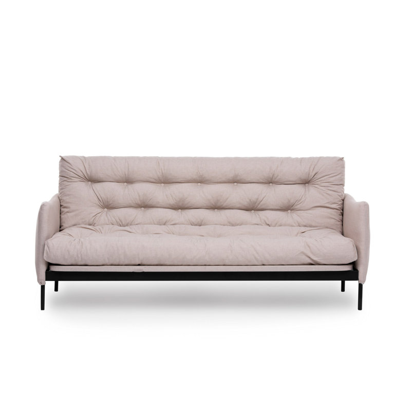 Allinson 200cm Upholstered Convertible Sofa, Cream