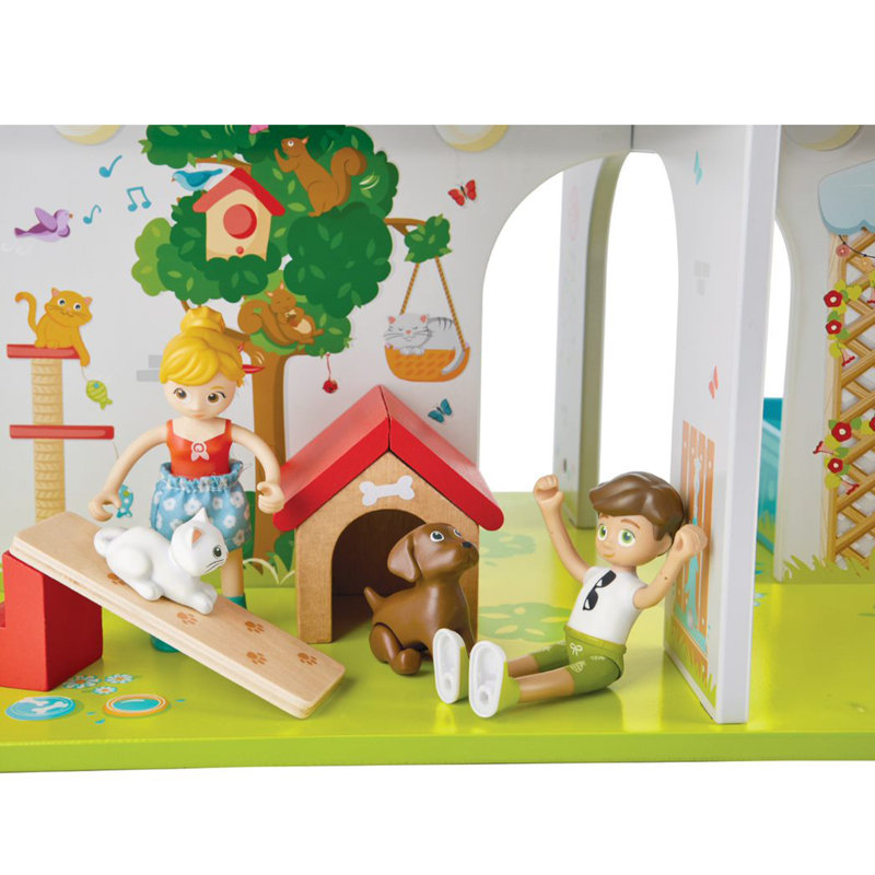 Hape E3411 Rock And Slide 8 Room Play House With Sound Effects For Kids Ages 3+