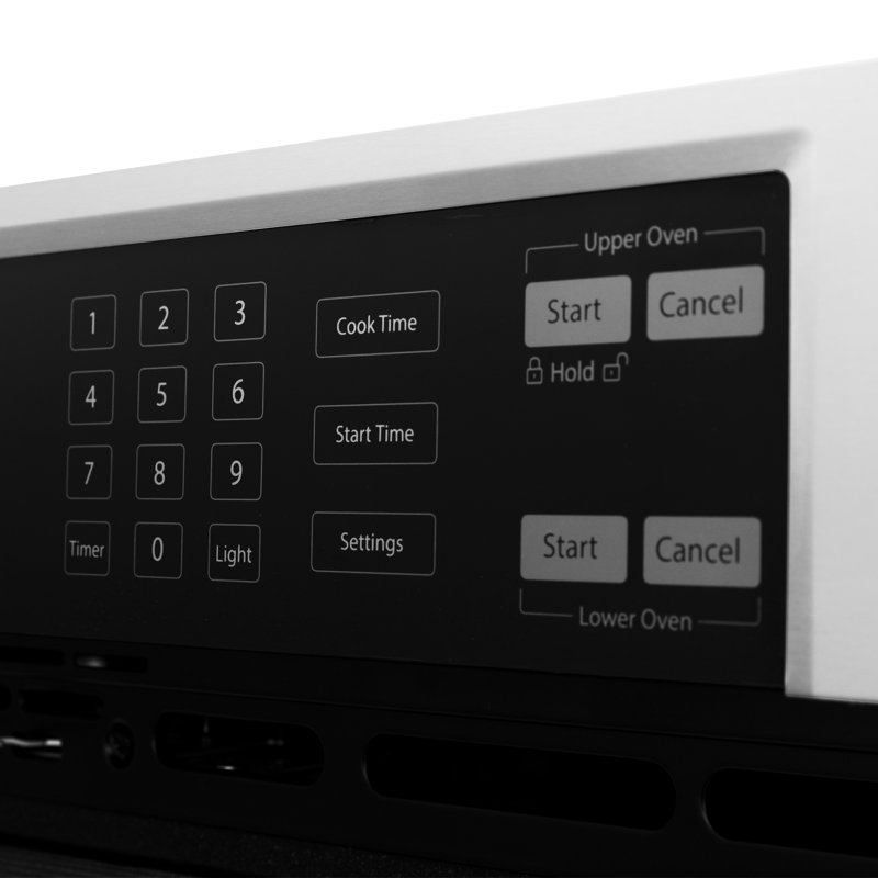 ZLINE 30 in. Autograph Double Wall Oven w/ Air Fry and Self Clean w/ Black Handles, Stainless Steel, Matte Black