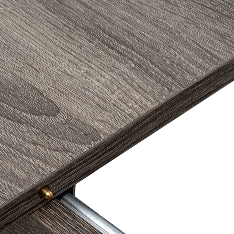 Grande table de salle à manger avec table de cuisine extensible de 106,3 po, Chêne foncé