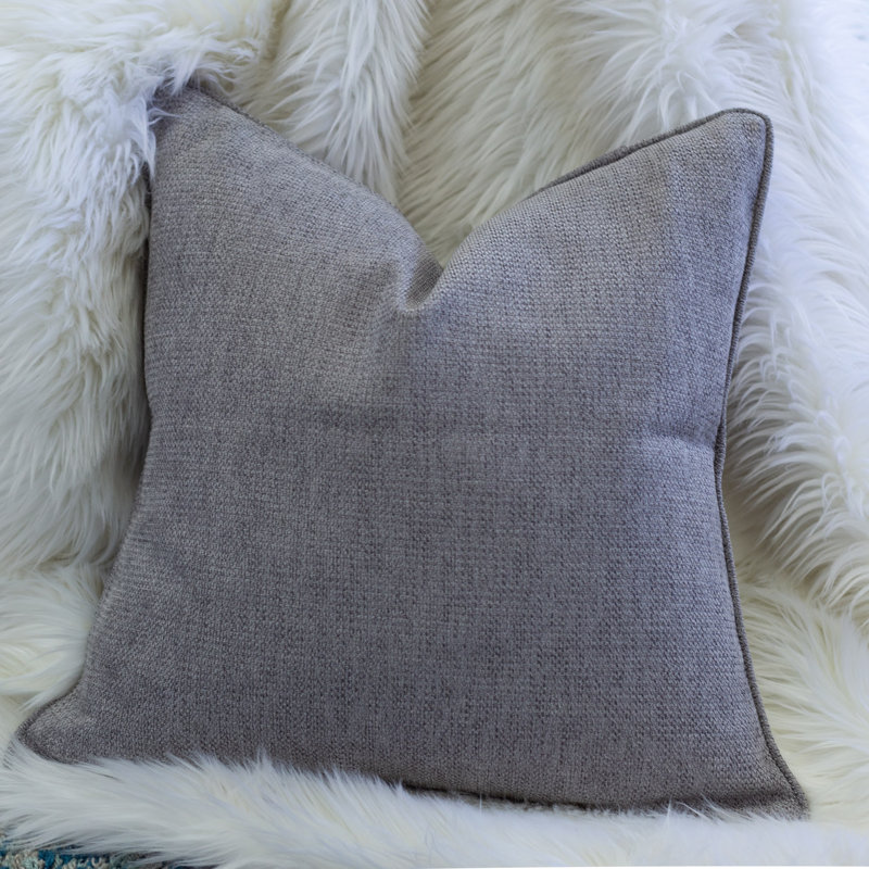 Reversible Throw Pillow, Silver