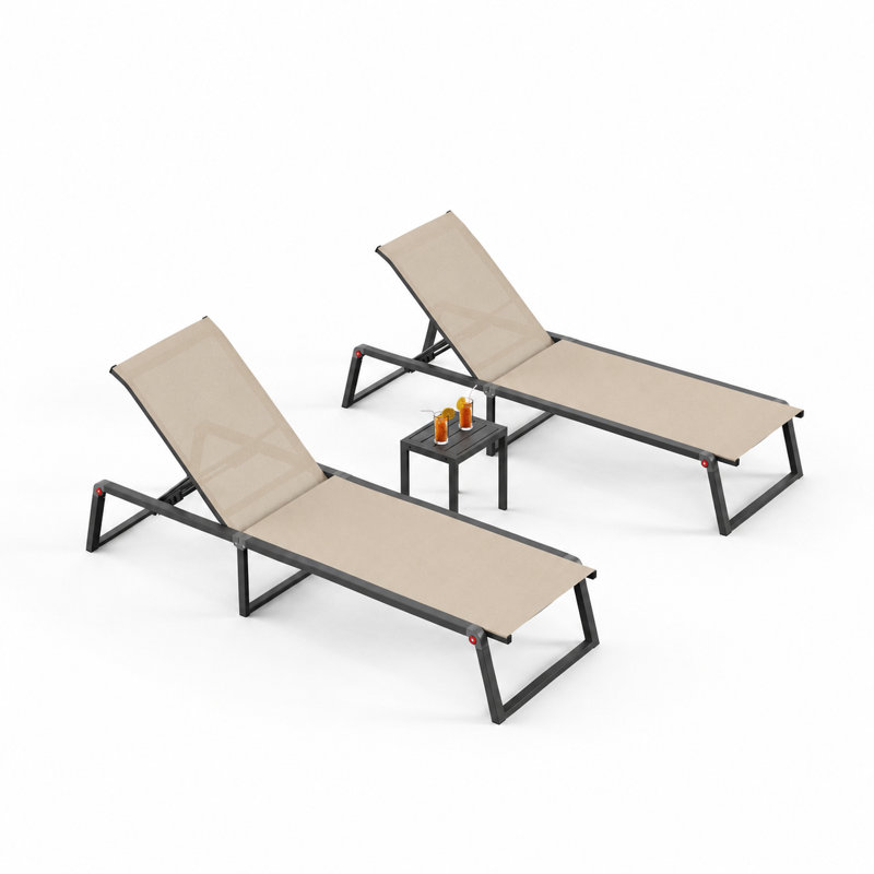 Outdoor Chaise Lounge Set