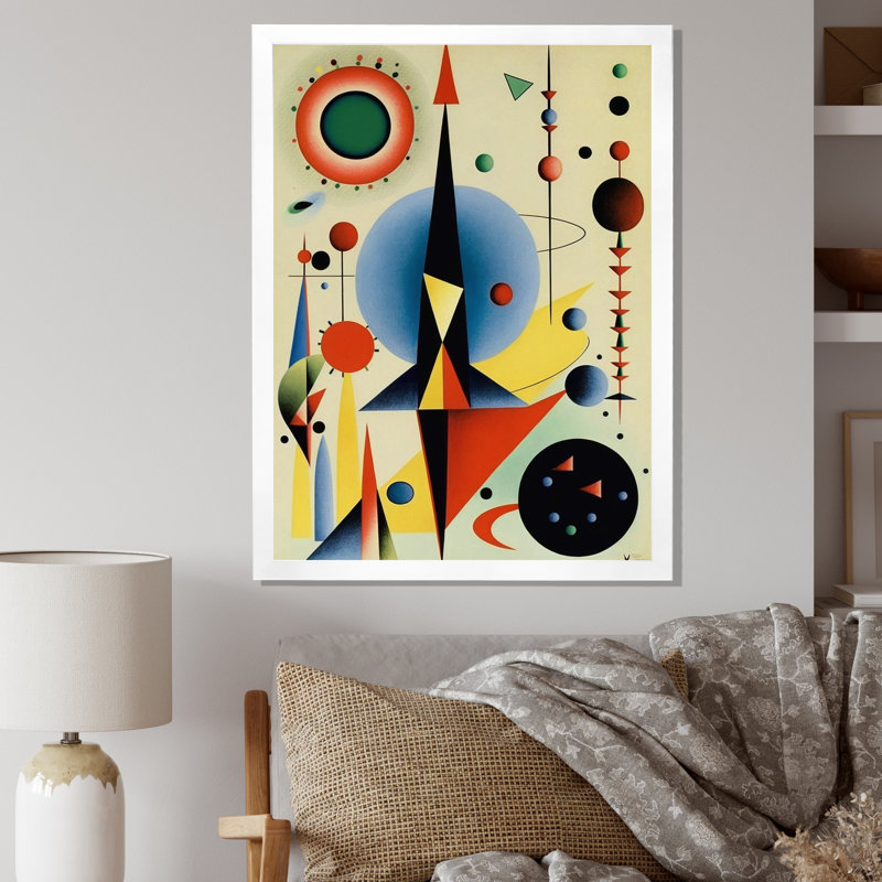 «Crystalline Consciousness Vintage Illustration», reproduction d'art sur toile géométrique moderne, Cadre simple blanc