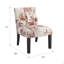 Chaises d'appoint florales rouges, ensemble de deux