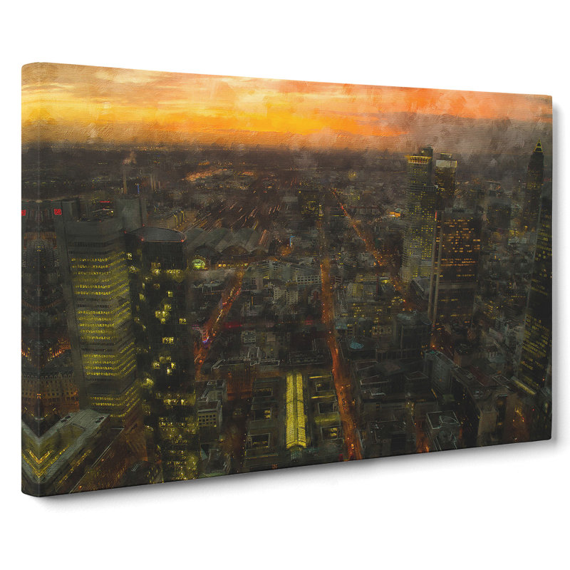 Frankfurt Skyline Vol.2 - Wrapped Canvas, 40cm H x 60cm W x 3cm D
