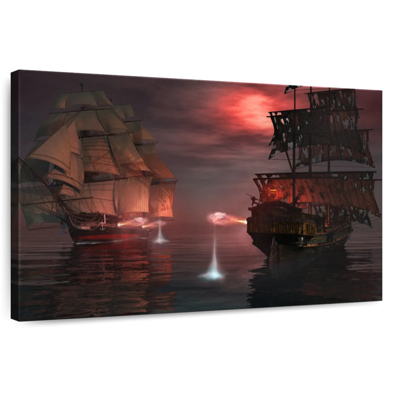 Pirate ship battle Aletra, H 26 po x l 39 po