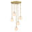 Ziza 5 - Light Steel Dimmable Tiered Chandelier