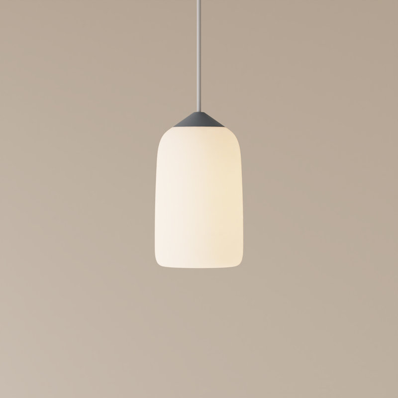 Goby Pendant Light, White, Cobalt, 18" H x 9" W x 5.25" D