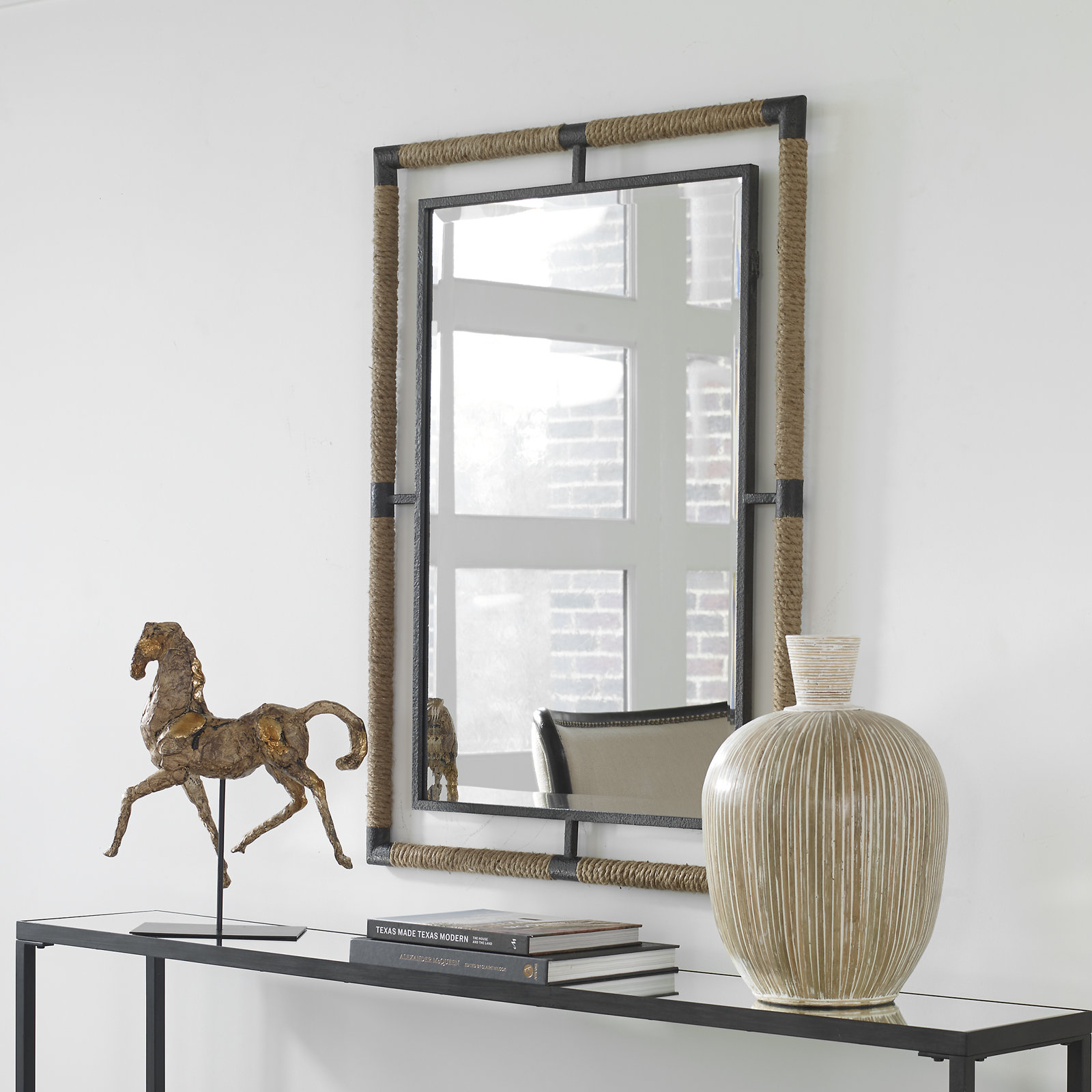 Samara Iron Rectangle Wall Mirror