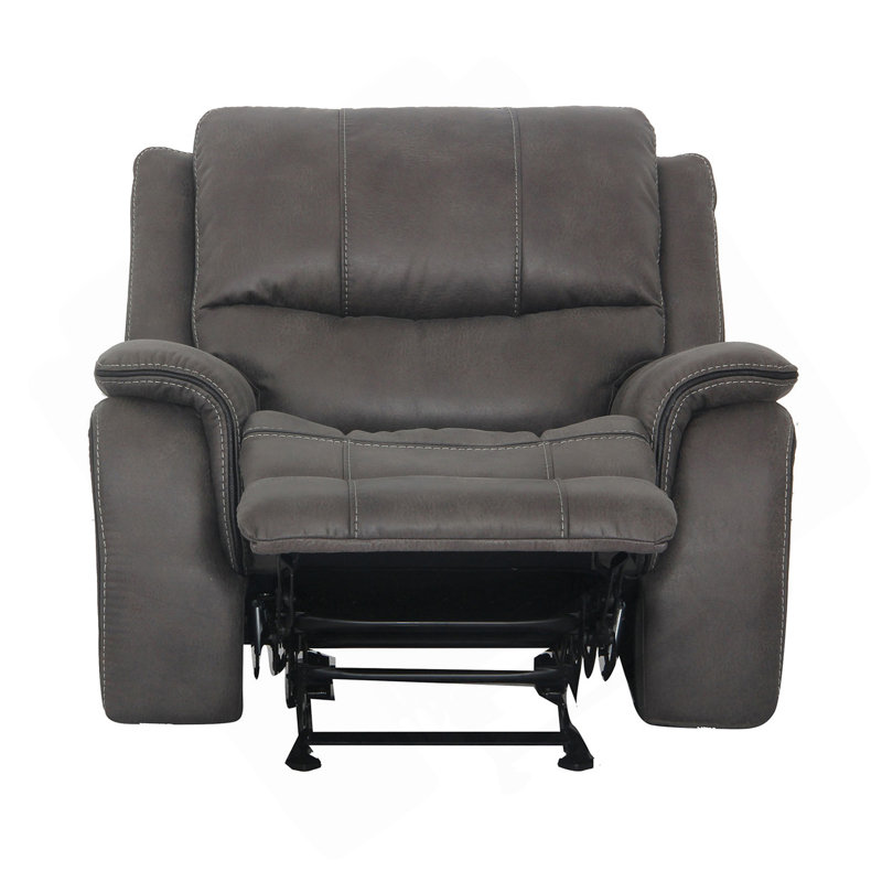 Cadre transitionnel de style transitionnel avec accoudoirs inclinables avec accoudoirs inclinables gris foncé, Gris foncé