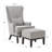 Caistor Upholstered Wingback Chair with Ottoman-306395787