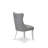 Dallas Parson Dining Room Chairs - Button Tufted Nailhead Trim Light Gray Polyester Fabric Padded Chairs, Set of 2, Wirebrushed Bright Linen white-888517070