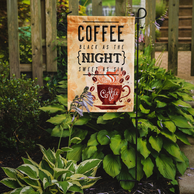 Coffee Double Sided 15'' H x 11'' W Polyester Garden Flag