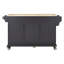 Îlot de cuisine roulant avec plateau en bois manufacturé Makhel-487299107