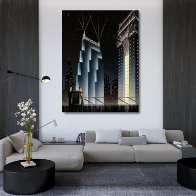 Red Barrel Studio® Hoppe, Robert Gallery Wrapped Canvas Art Titled: Into the Night