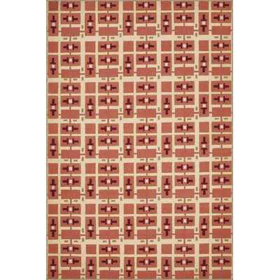 Orange Mixed Geometric Patterned Modern Decorative Washable Rug