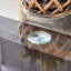 Table basse moderne à double couche - Design polyvalent, autocollant de panneau de densité, verre renforcé, comptoir ovale
