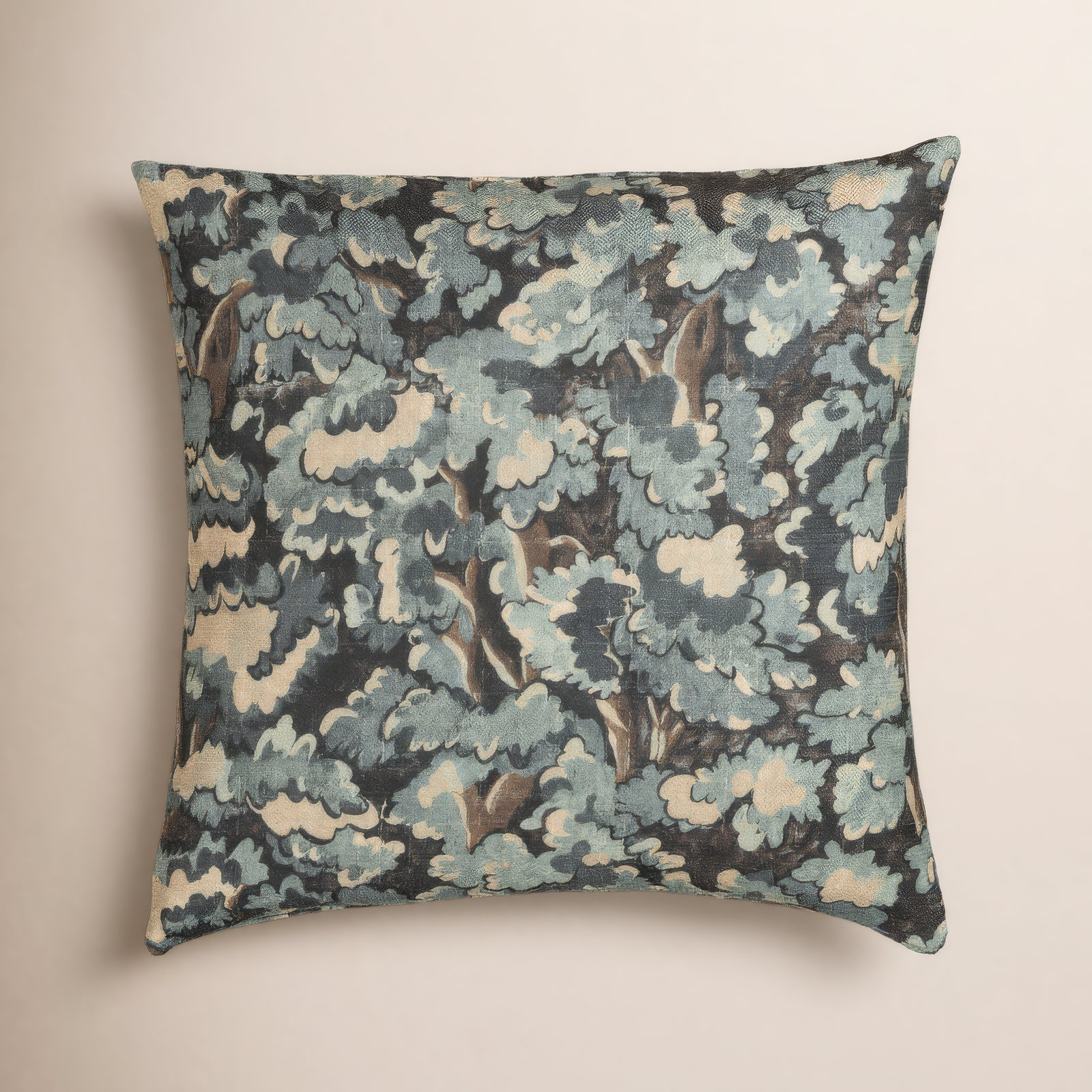 Cascade Throw Pillow, Blue, Square 20", Polyester