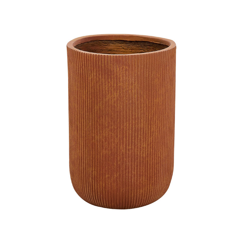 Dancourt Pot Planter, 56cm H x 37cm W x 37cm D, Golden Brown
