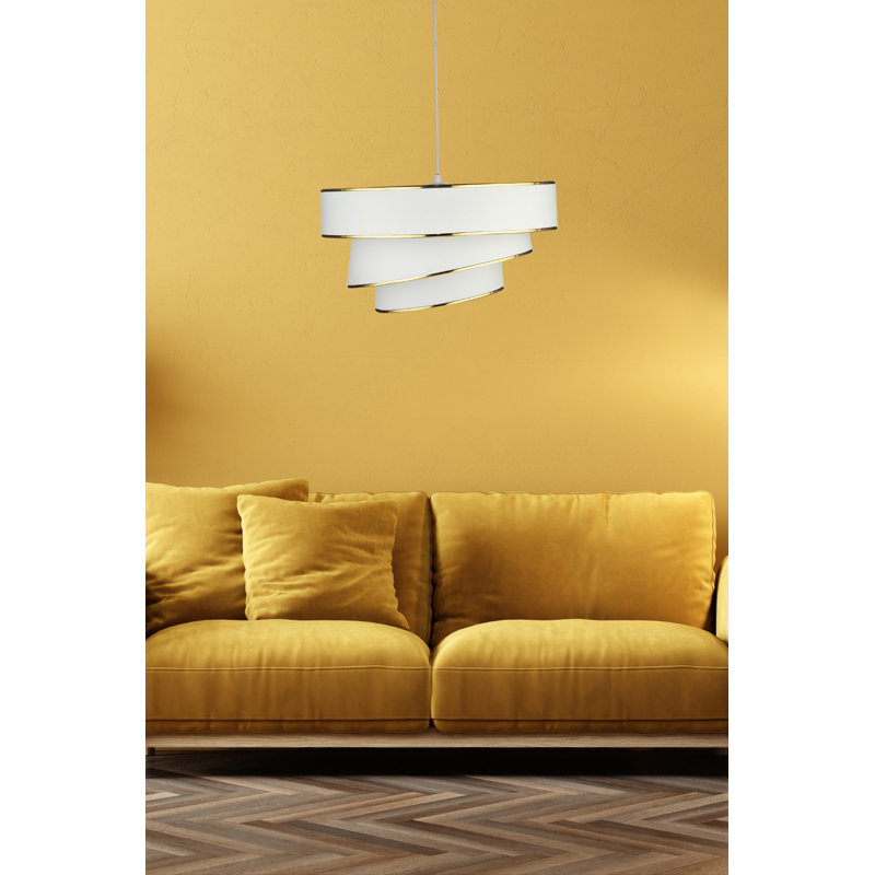 Chandle Chandelier, Gold/White