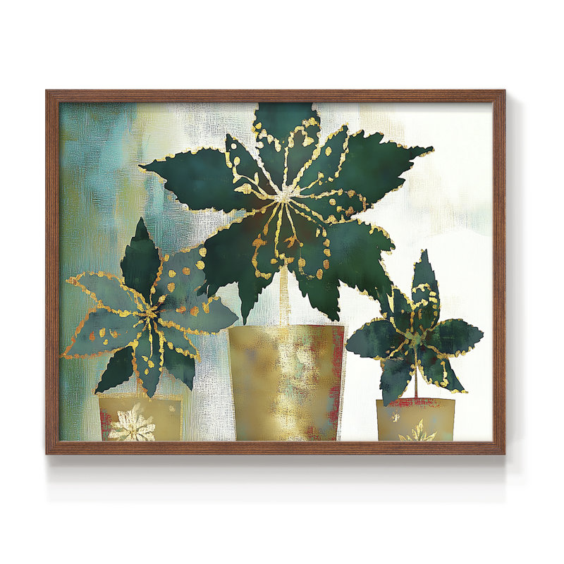 Chirstmas Art-CCLXXIX -Framed Print - Restickable, H 22 po x l 28 po, Noyer