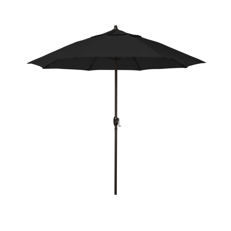 Parasol de marché 7,5 pi Tyshawn, Tissu performance noir