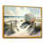Toile avec cadre flottant or