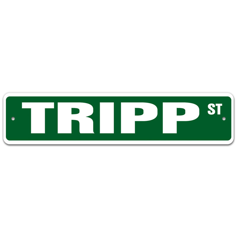 Plaque de rue, H 6 po x l 24 po x P 0,1 po