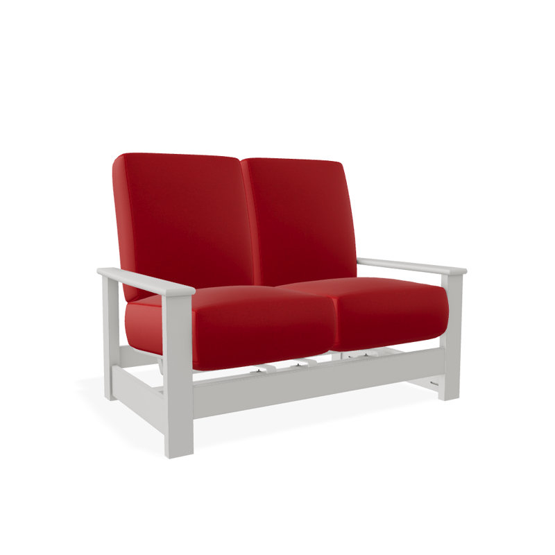 Leeward 56.5'' Wide Loveseat with Cushions, Red 1A, Snow