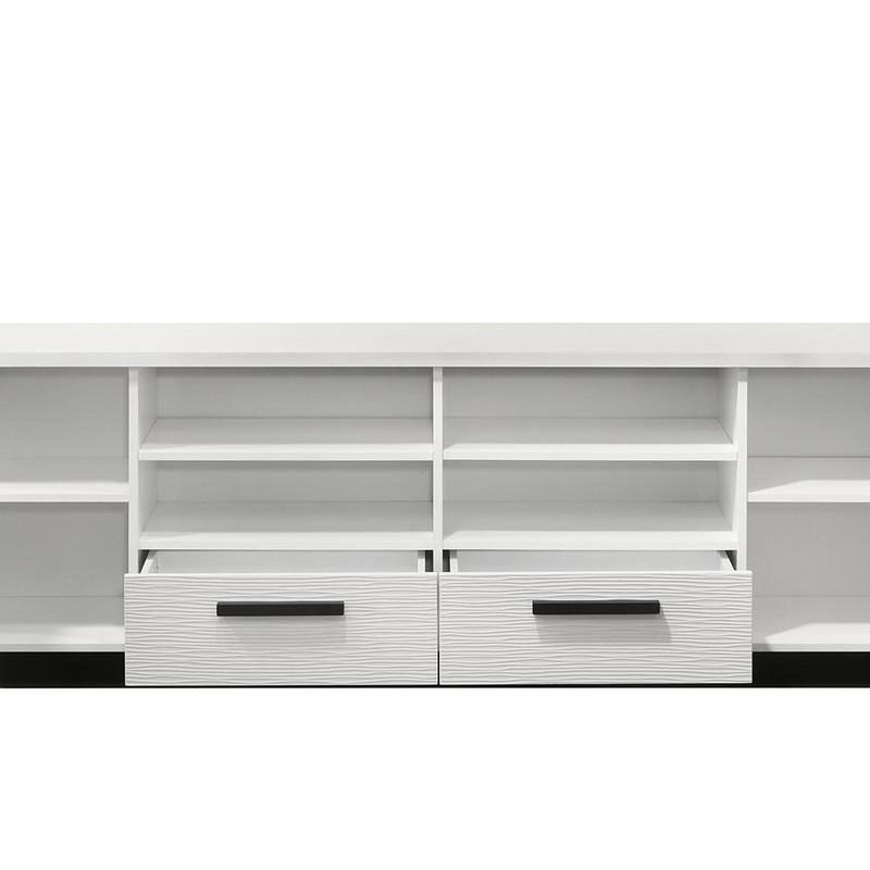 Meuble télé avec tiroirs 70,5 po Reine Blanc