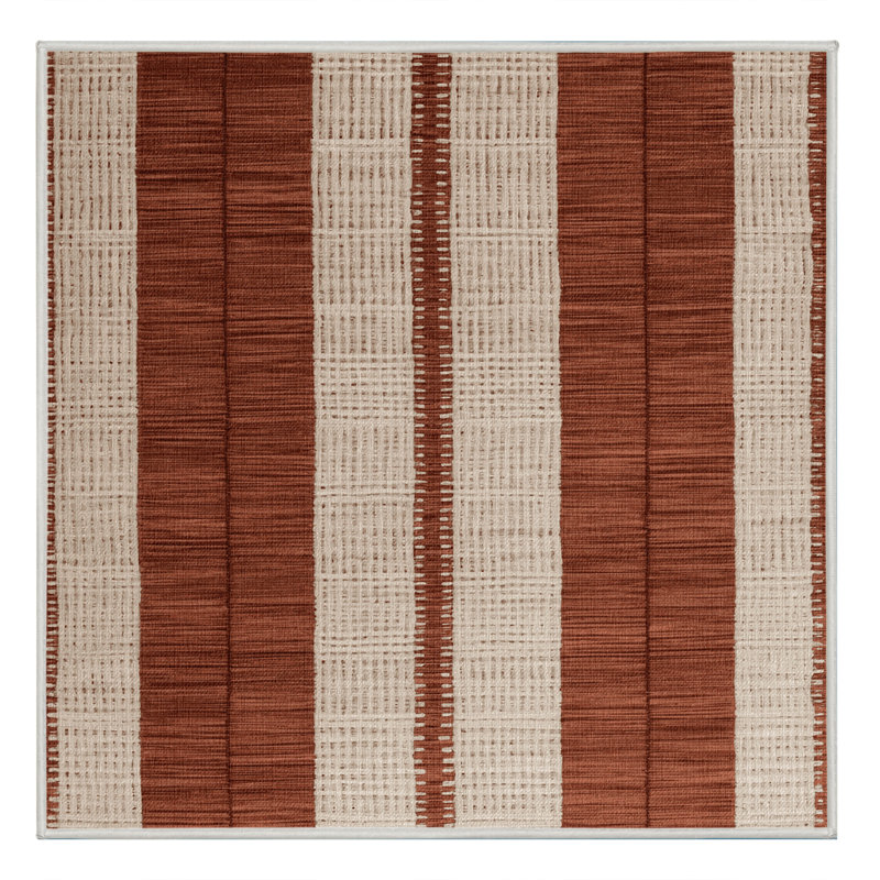 Tapis beige à carreaux lavable à la machine, Carré 7 pi
