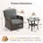 3-Piece Outdoor Conversation Set with Wicker Swivel Rocking Chairs and Side Table