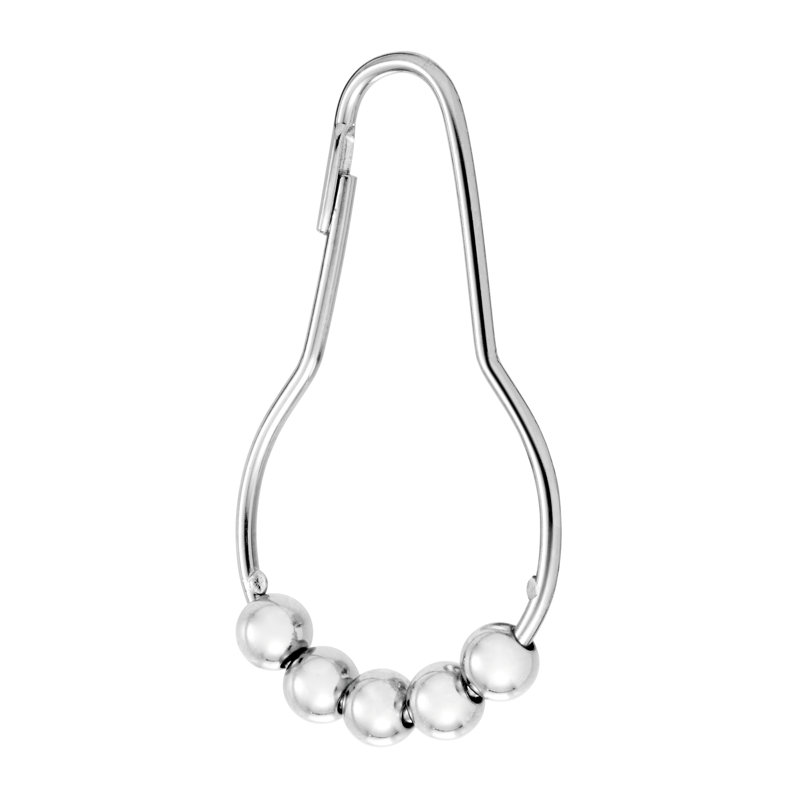 Crochets de rideau de douche, Chrome chrome
