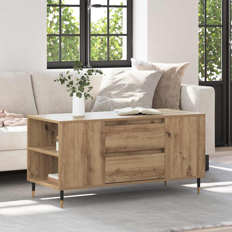 Coffee Table with Storage, Artisan Oak