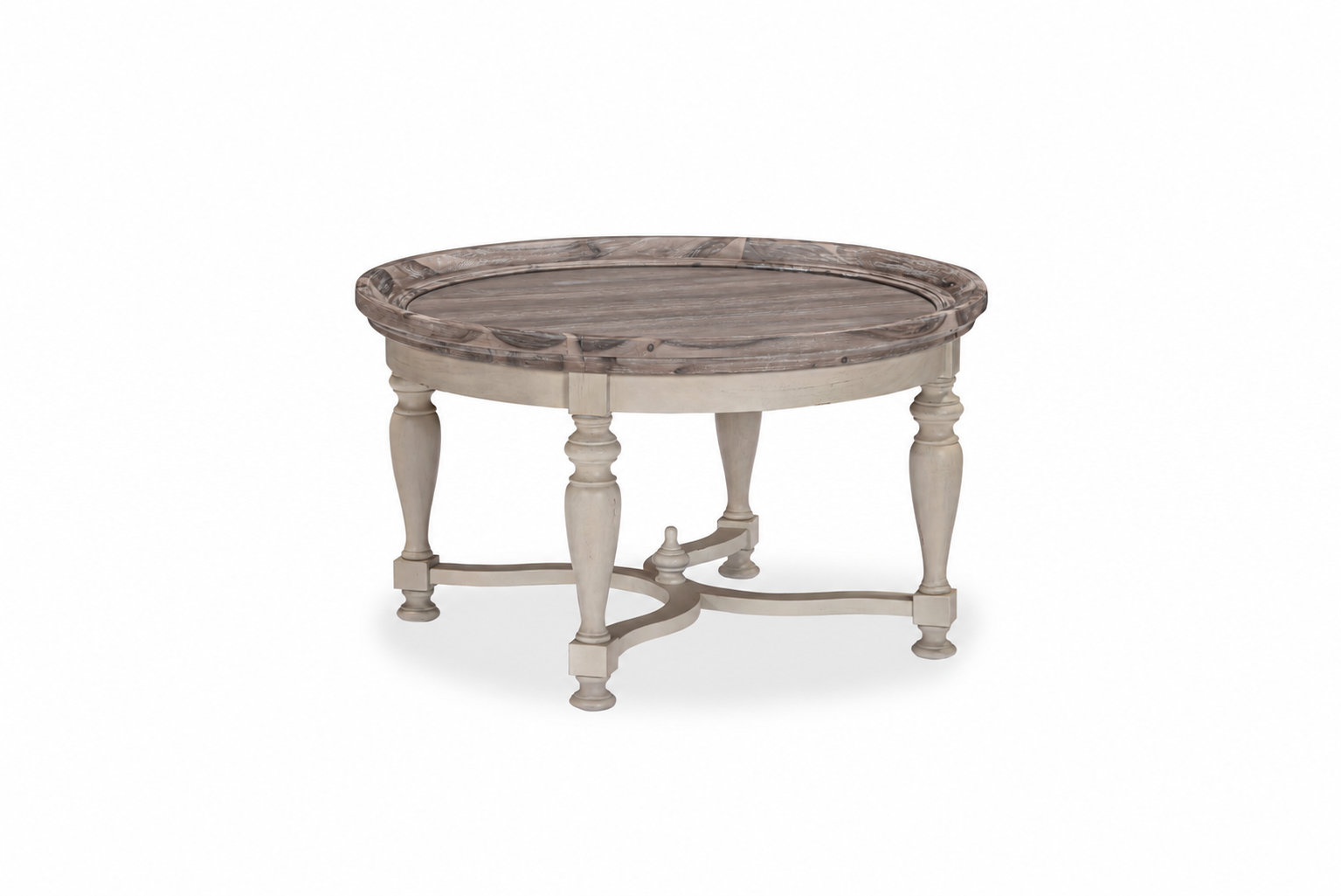 Isah Round Coffee Table Stonewash/ Mist Grey, Shadow Gray