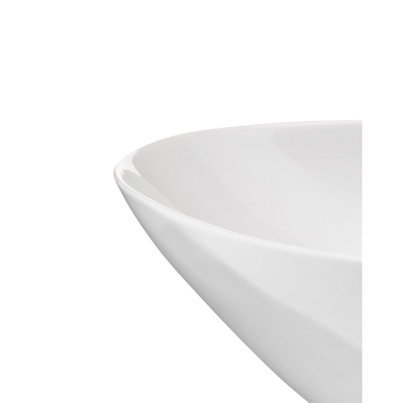Porcelain White Ceramic Microwave Safe Salad Serving Bowl