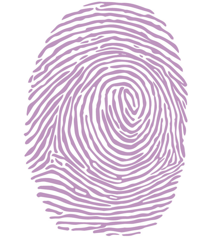 Décalcomanie murale à empreinte digitale, Lilas, H 30 po x l 21 po x P 0,01 po