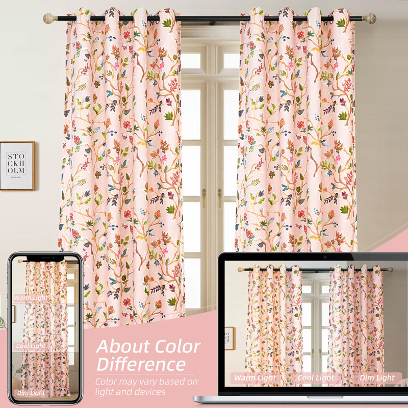 Adalena Blackout Curtain Pair, 52" W x 84" L
