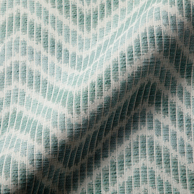 Granville Weaves Chausey Cotton Blend Fabric, Aqua