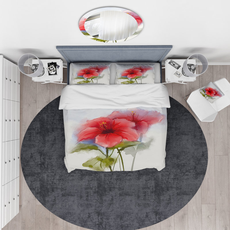 Ensemble de housse de couette traditionnelle, Housse simple + 1 taie décorative