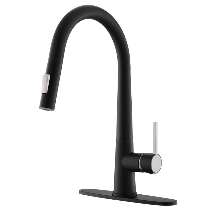 Robinet de cuisine escamotable à poignée simple
