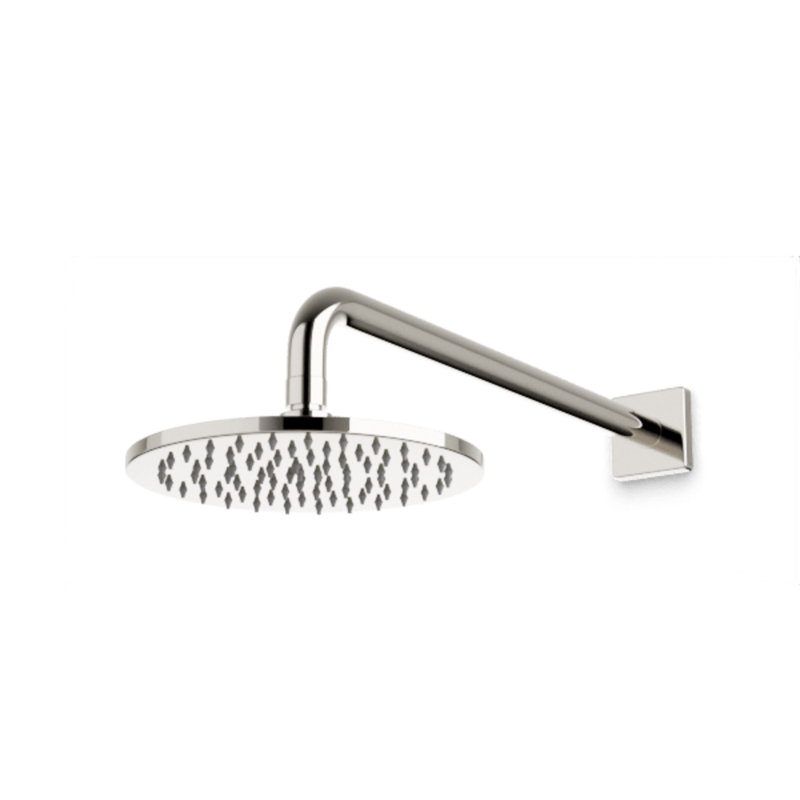 R+S 8" Shower Rainhead Wall Mount, Polished Nickel