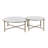 Zaidee Marble Top & Nickel Finish Nesting Table Set
