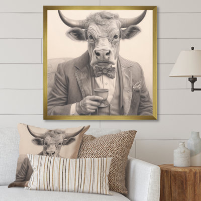 «Cow Cow Have A Drink I», reproduction d'art sur toile