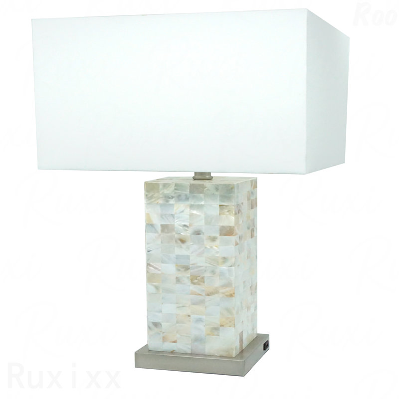 Table Lamp - 2-Piece Set, Soft Diffused Light, White Shade